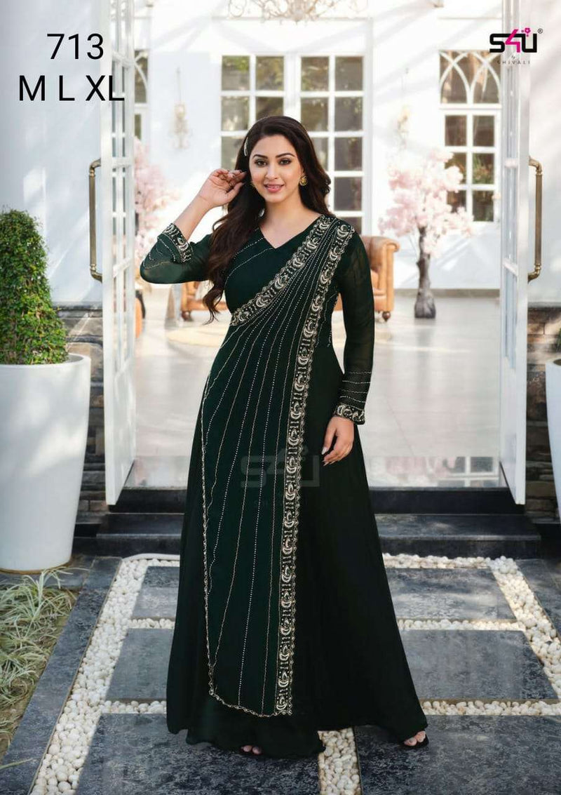 Style Goddess Dno 2649 Georgette Stylish Designer Party Wear Fancy Kur