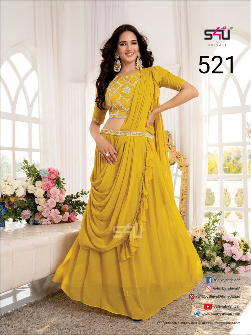 S4u Shivali Dno 521 Fancy Stylish Designer Wedding Wear Gorgeous Look Indo Western