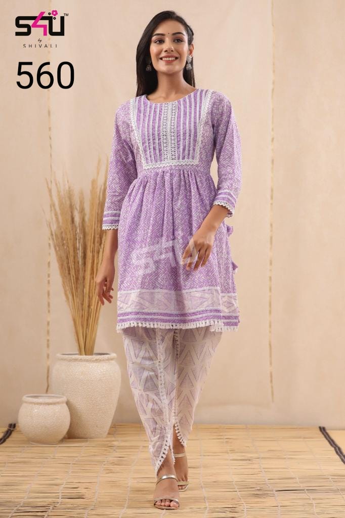 S4u Shivali Dno 560 Fancy Stylish Designer Casual Wear Kurti