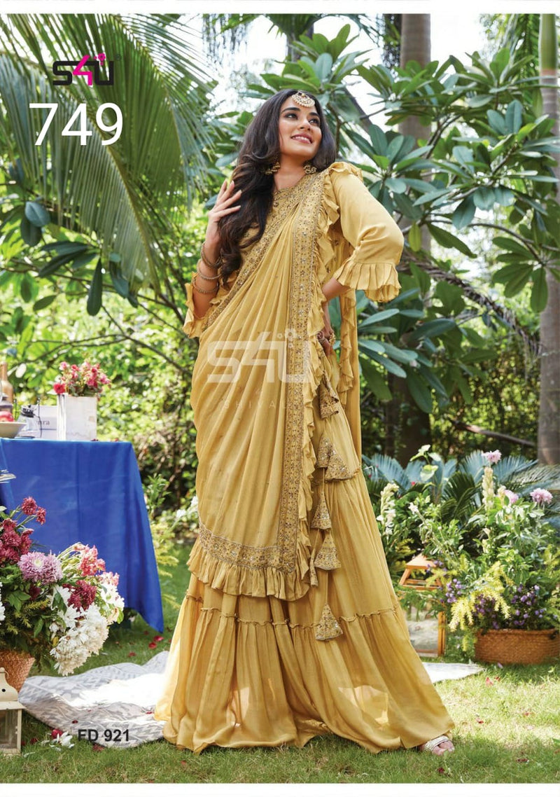 S4u Shivali Dno 749 Fancy Stylish Designer Wedding Wear Gorgeous Look Indo Western