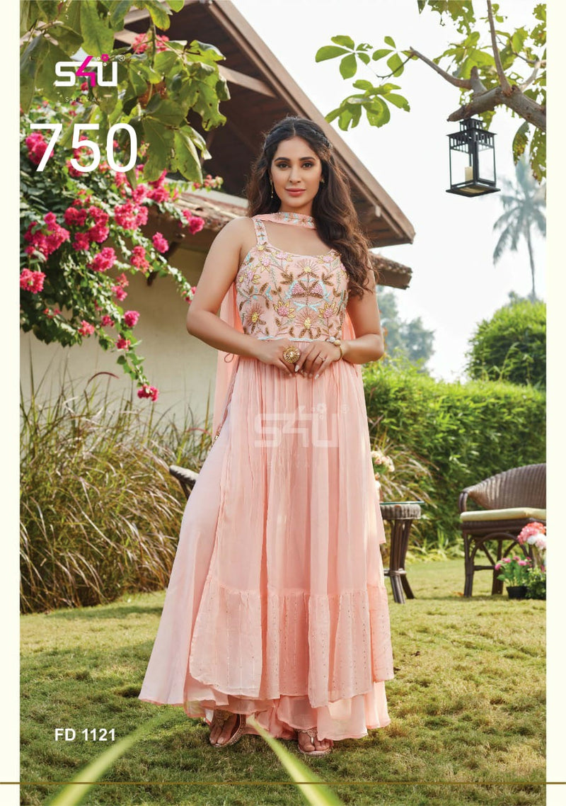 S4U Shivali Dno 750 Fancy Stylish Designer Party Wear Graceful Look Indo Western