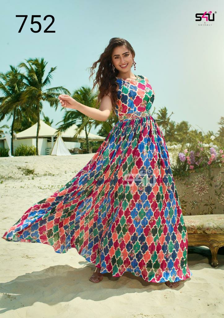 S4u Shivali Dno 752 Fancy Stylish Designer Party Wear Printed Gorgeous Look  Kurti