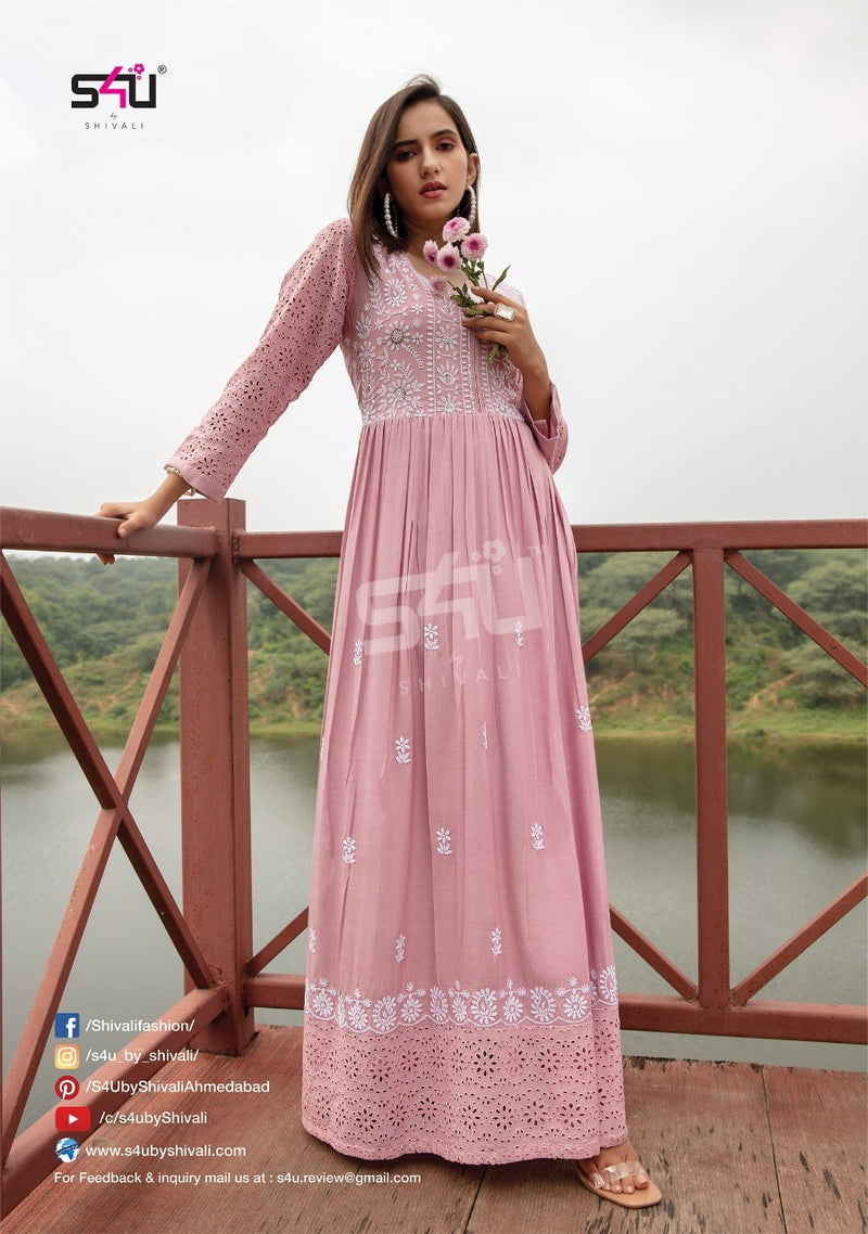 S4u Shivali Dno 267 Fancy Designer Wear Kurti Collection