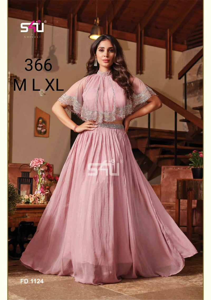 S4u Dno 366 Fancy Stylish Beautiful Look Designer Indo Western