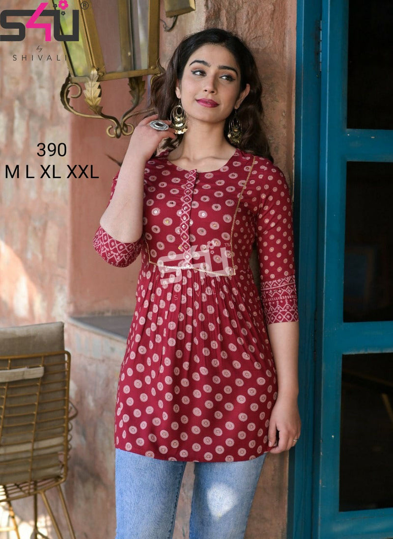 S4u Shivali Dno 390 Fancy Stylish Designer Casual Wear Kurti