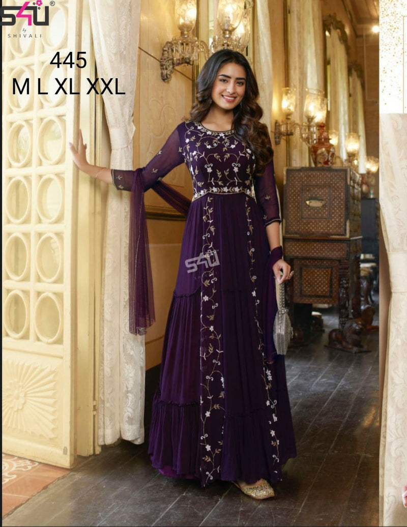 S4u Shivali Dno 445 Fancy Stylish Designer Party Wear Long Gorgeous Look Indo Western