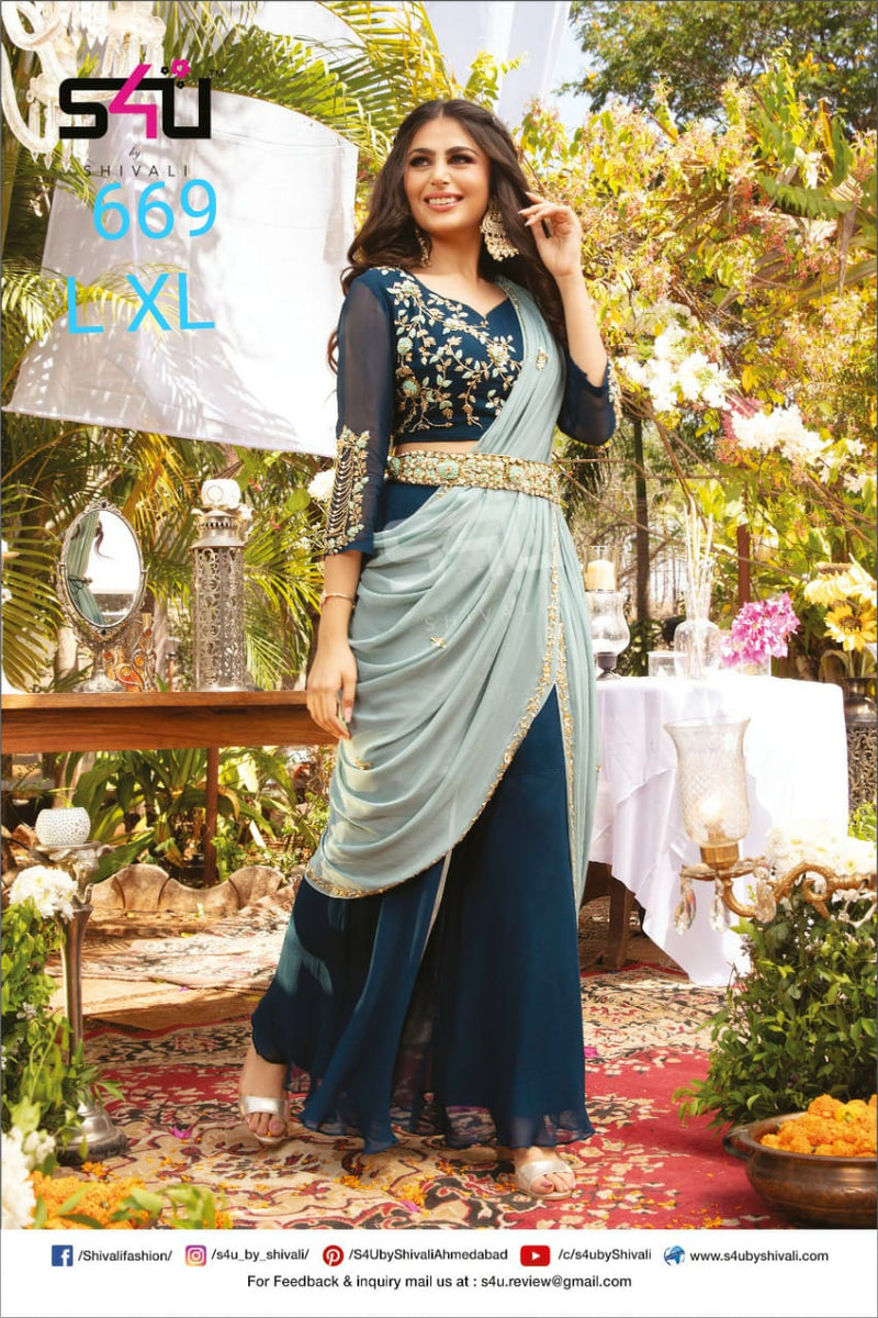 NOOR 01 TO 06 SERIES BY S4U DESIGNER CHANDERI KURTIS WITH DUPATTA