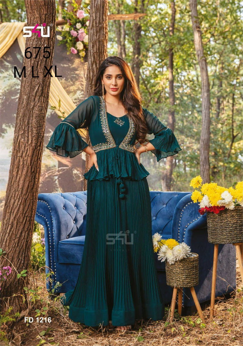 Women's Traditional Stunning Outfit, Stylish Party Dresses Gown - महिला -  1745653306