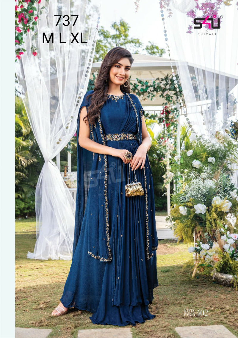 S4u Shivali Dno 737 Fancy Stylish Designer Wedding Wear Indo Western