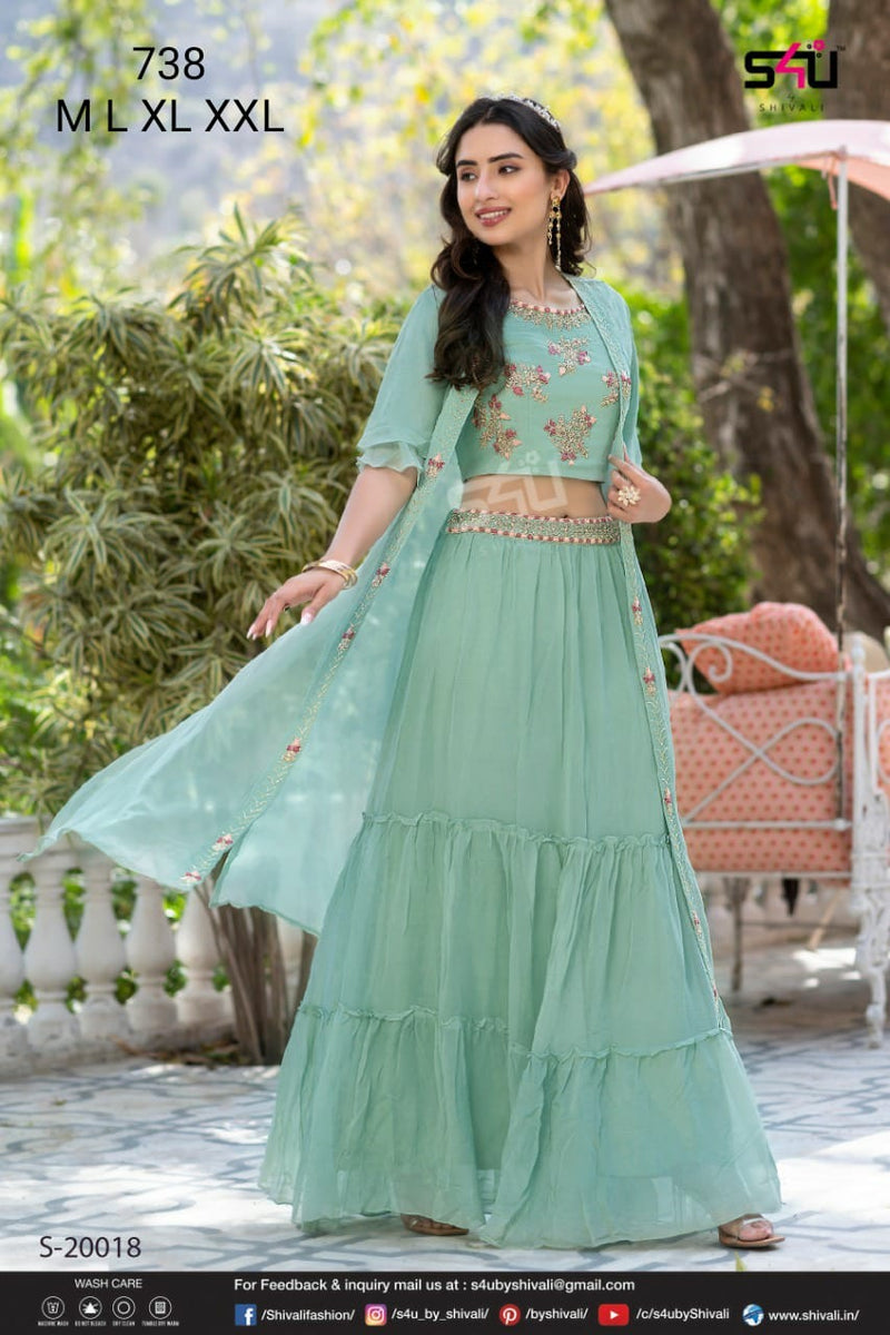 Bachelorette IndoWestern Designer Readymade Gown | Wedding Wear