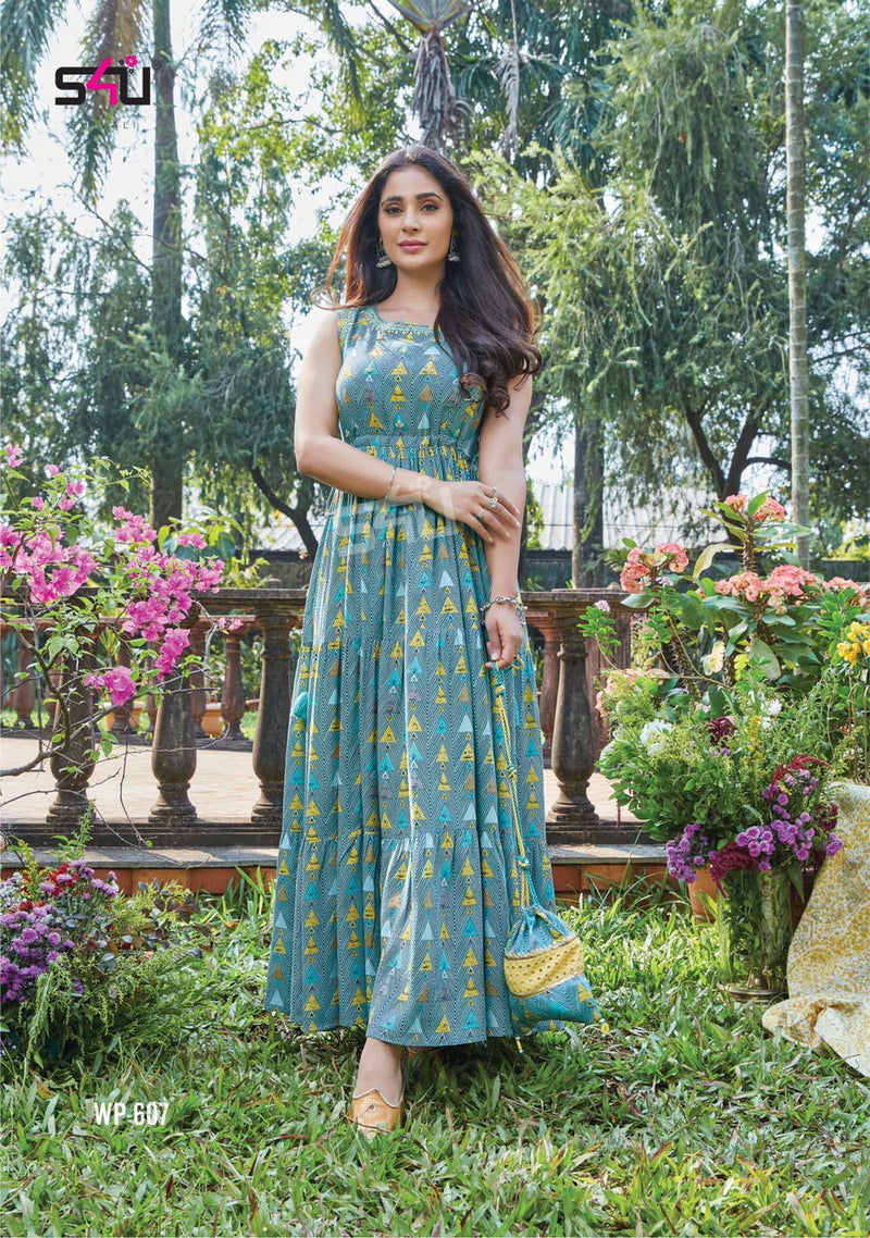 S4u Weekend Passion Rayon Fancy Gown Look Kurtis