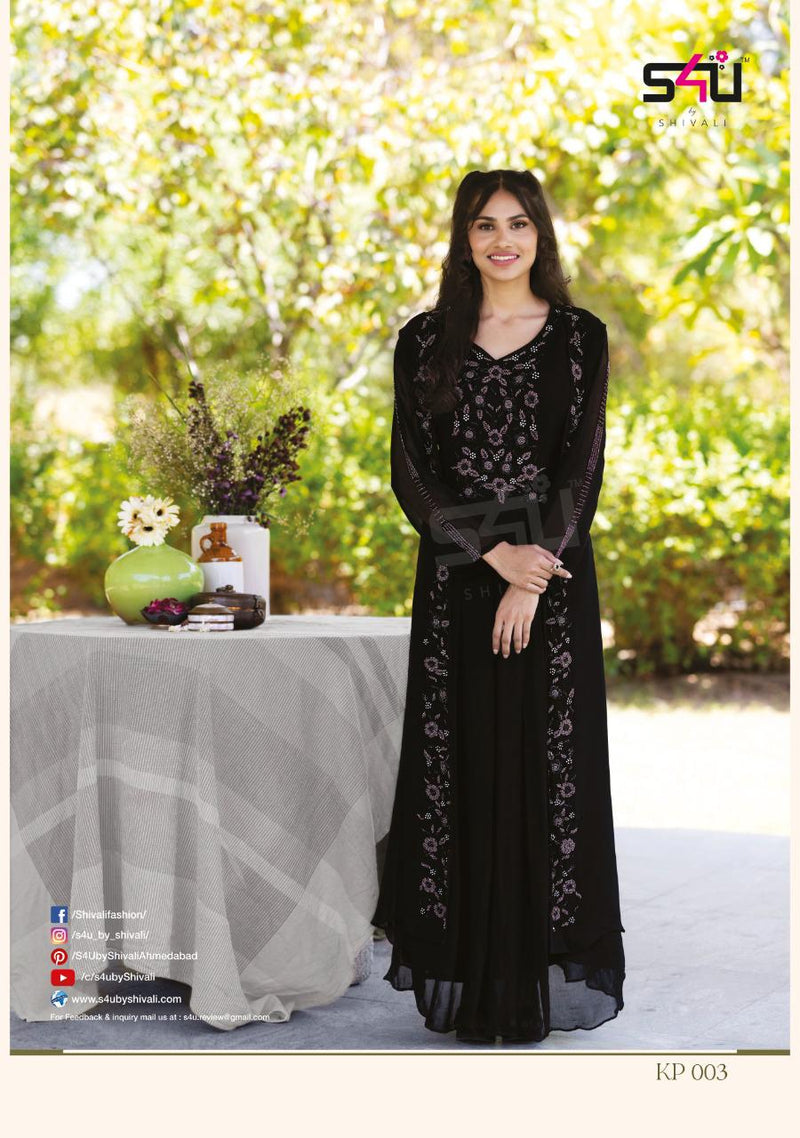 S4u By Shivali Kitty Party Festive Wear Stylish Gown Collection