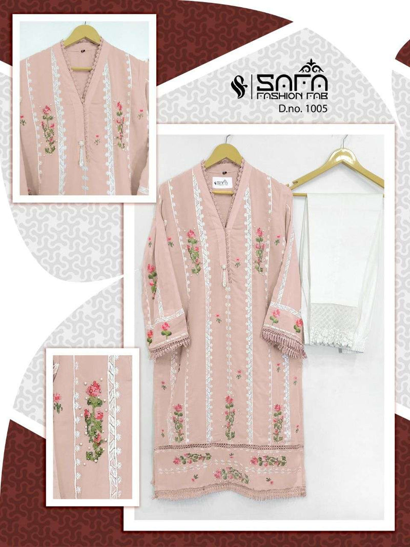 Safa Fashion Dno 1005 Georgette With Heavy Embroidery Pret Formal Wear Stylish Designer Pakistani Kurti