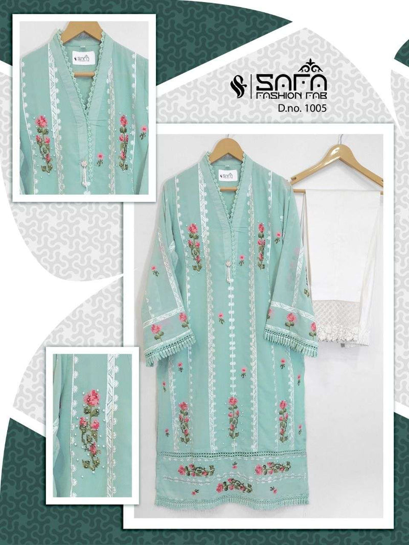 Safa Fashion Dno 1005 Georgette With Heavy Embroidery Pret Formal Wear Stylish Designer Pakistani Kurti