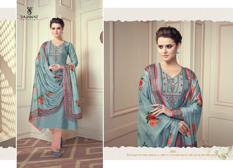 Sajawat Creation Royal Touch Vol 1 Viscose Embroidery Partywear Kurti Collection