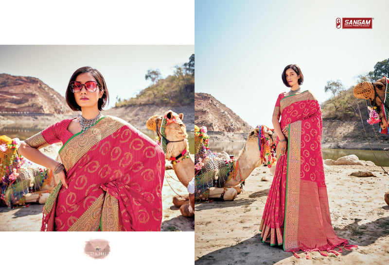 Sangam Prints Nirali Banarasi Silk Designer Graceful Festival Look Sarees