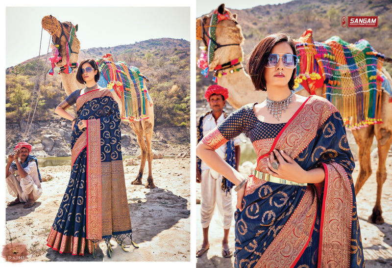 Sangam Prints Nirali Banarasi Silk Designer Graceful Festival Look Sarees
