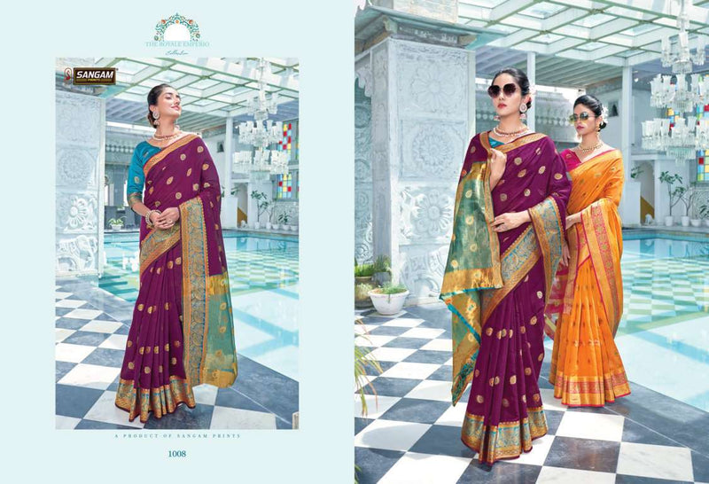 Sangam Prints Radha Rani Cotton Handloom Work Weaving Saree