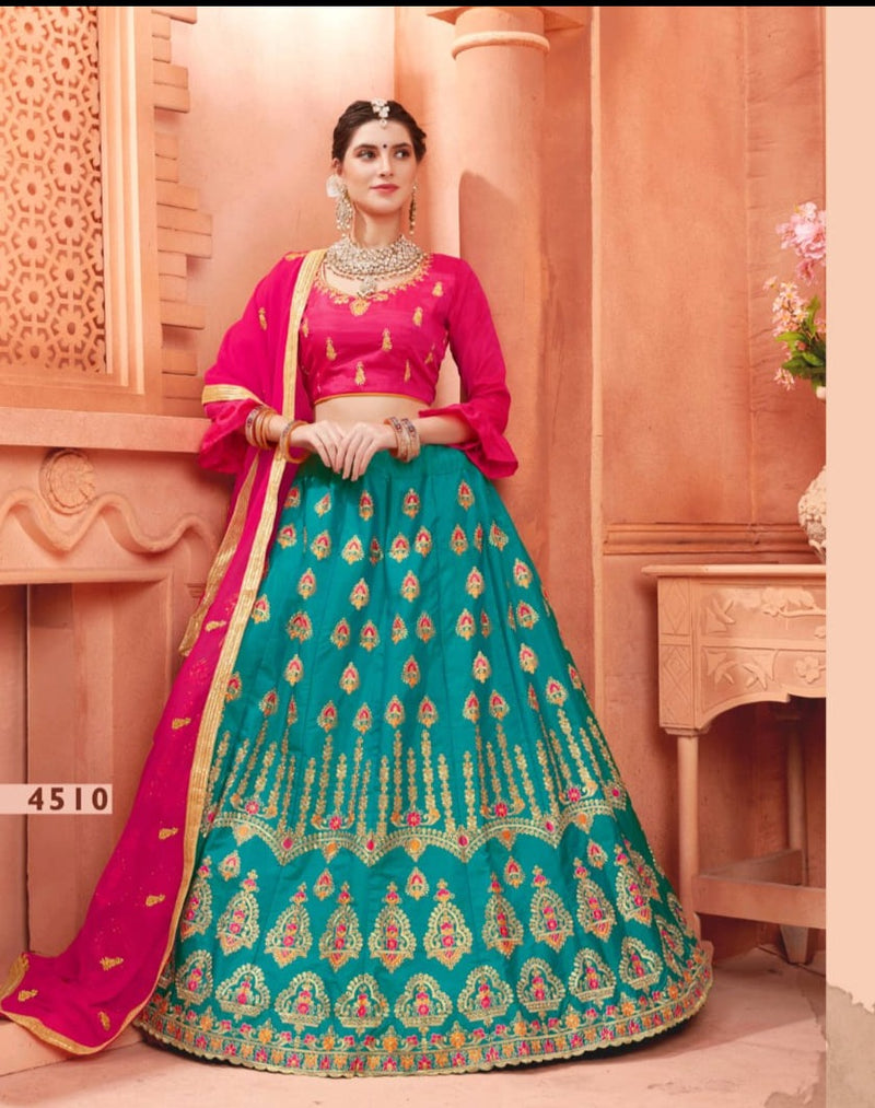 Sanskar Style Noori Dno 4510 Silk Stylish Designer Wedding Wear Lehenga Choli