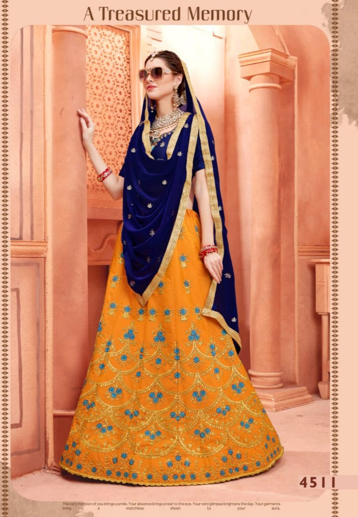Sanskar Style Noori Dno 4511 Silk Stylish Designer Wedding Wear Lehenga Choli