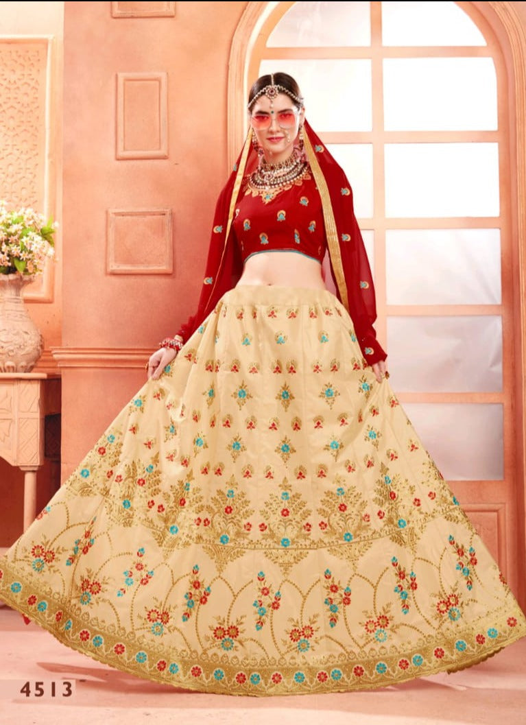 Sanskar Style Noori Dno 4513 Silk Stylish Designer Wedding Wear Lehenga Choli