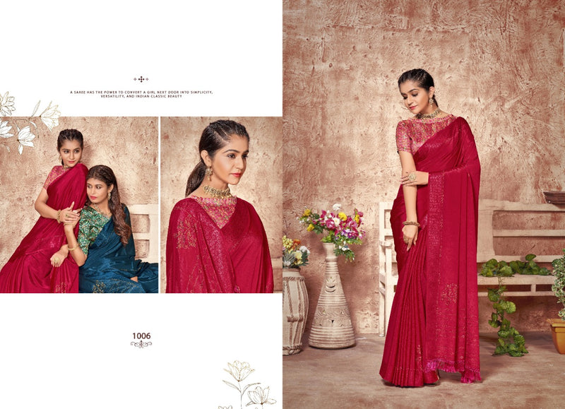 Saroj Mantraa Silk With Swaroviski Work Stylish Designer Party Wear Saree
