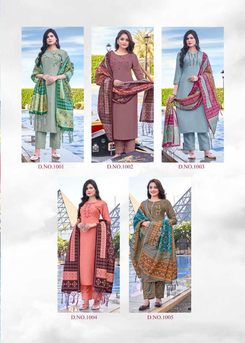 Selesta Kiara Top Rajwadi Silk Classic Stylish Beautiful Festive Wear Kurtis With Bottom & Dupatta