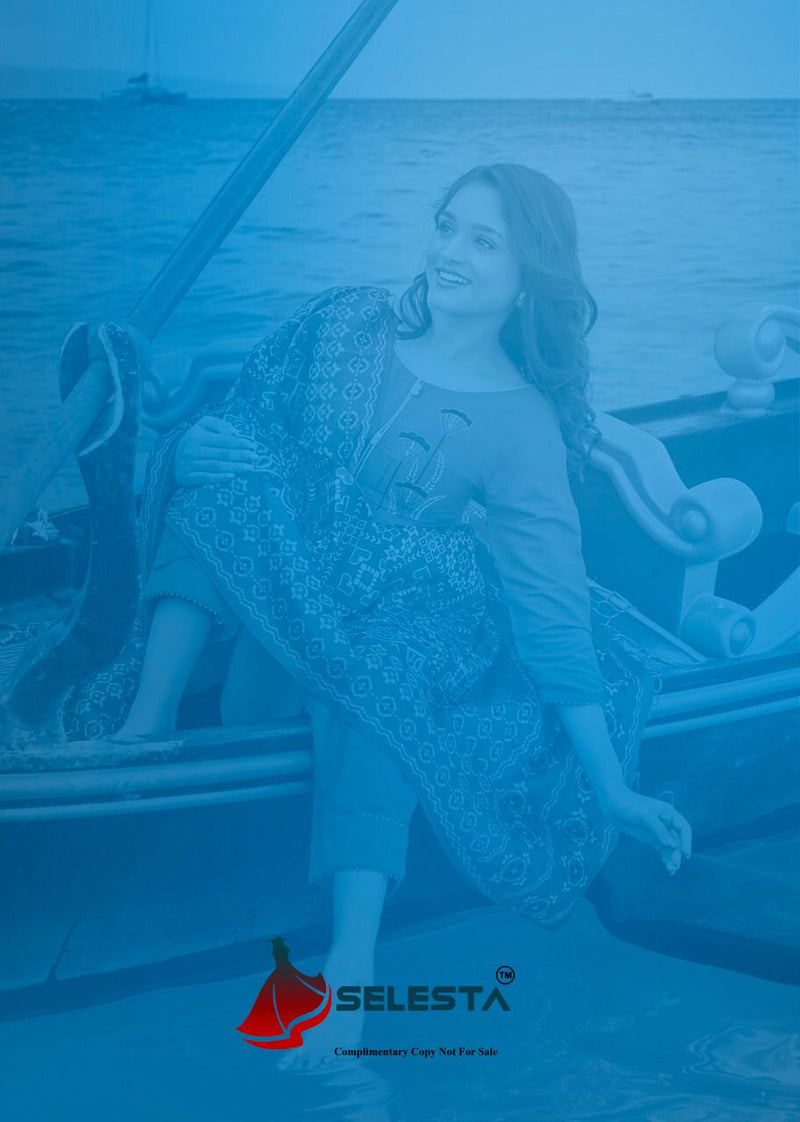 Selesta Kiara Top Rajwadi Silk Classic Stylish Beautiful Festive Wear Kurtis With Bottom & Dupatta