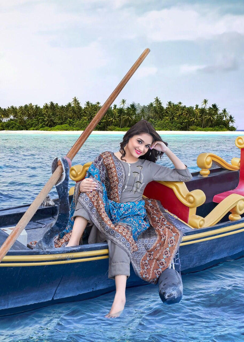 Selesta Kiara Top Rajwadi Silk Classic Stylish Beautiful Festive Wear Kurtis With Bottom & Dupatta