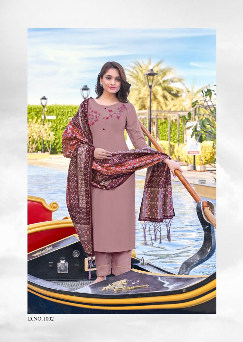 Selesta Kiara Top Rajwadi Silk Classic Stylish Beautiful Festive Wear Kurtis With Bottom & Dupatta