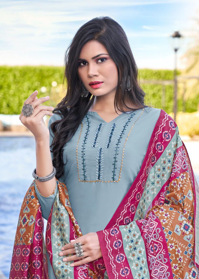 Selesta Kiara Top Rajwadi Silk Classic Stylish Beautiful Festive Wear Kurtis With Bottom & Dupatta