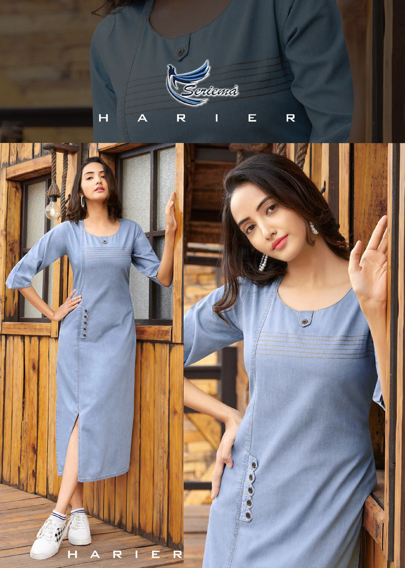 Ladies Collar Neck Denim Plain Kurti at Rs 400 in Mumbai | ID: 19989604297