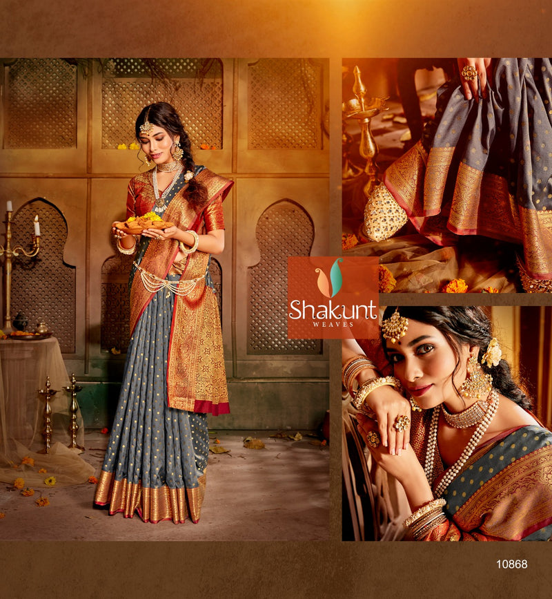 Shakunt Weaves Manmohini Festive Look Sarees In Silk