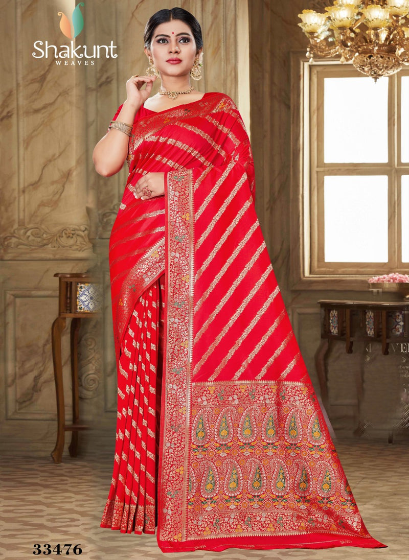 Shakunt Weaves Sks Fancy 1046 Art Silk Stylish Designer Gorgeous look  Festival wear Saree
