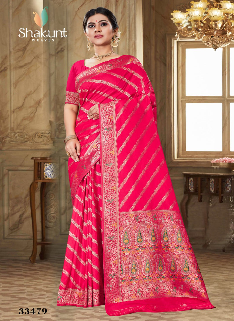 Shakunt Weaves Sks Fancy 1046 Art Silk Stylish Designer Gorgeous look  Festival wear Saree