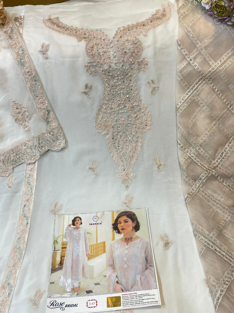 Shanaya Fashion Rose Bridal S 67 Fox Georgeete Stylish Salwar Suit