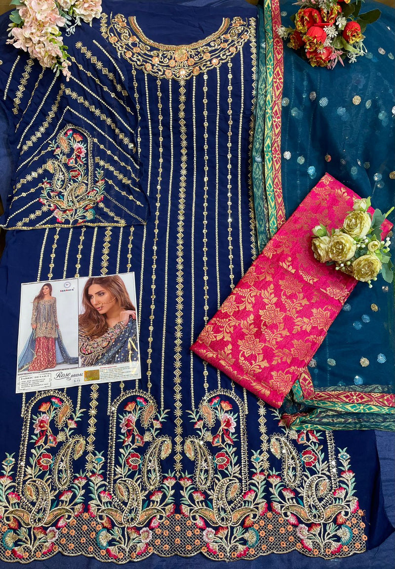 Shanaya Fashion Rose Bridal S 73 Georgget Designer Salwar Suit