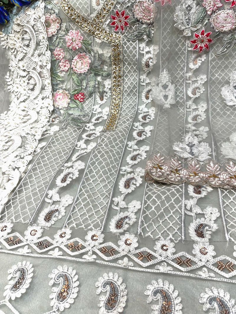 Shanaya Fashion Rose Bridal S 86 Butterfly Net Heavy Work Salwar Kameez