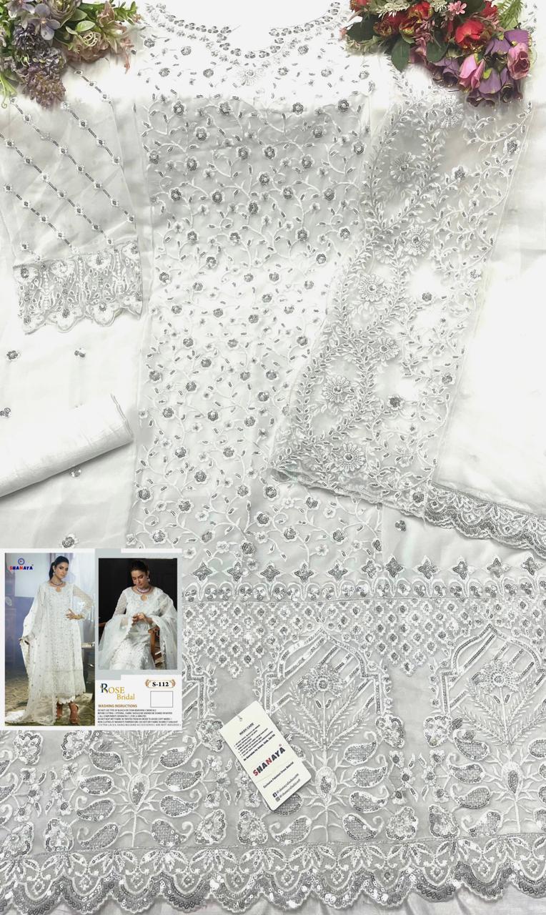 Shanaya Rose Bridal Georgette Embroidery With Heavy Hand Work stylish Designer Salwar Suit