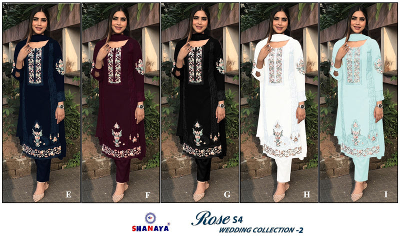 Shanaya S4 Collection 2 Fox Georgette With Heavy Embroidery With Khatali Handwork Stylish Designer Casual Look Salwar Suit