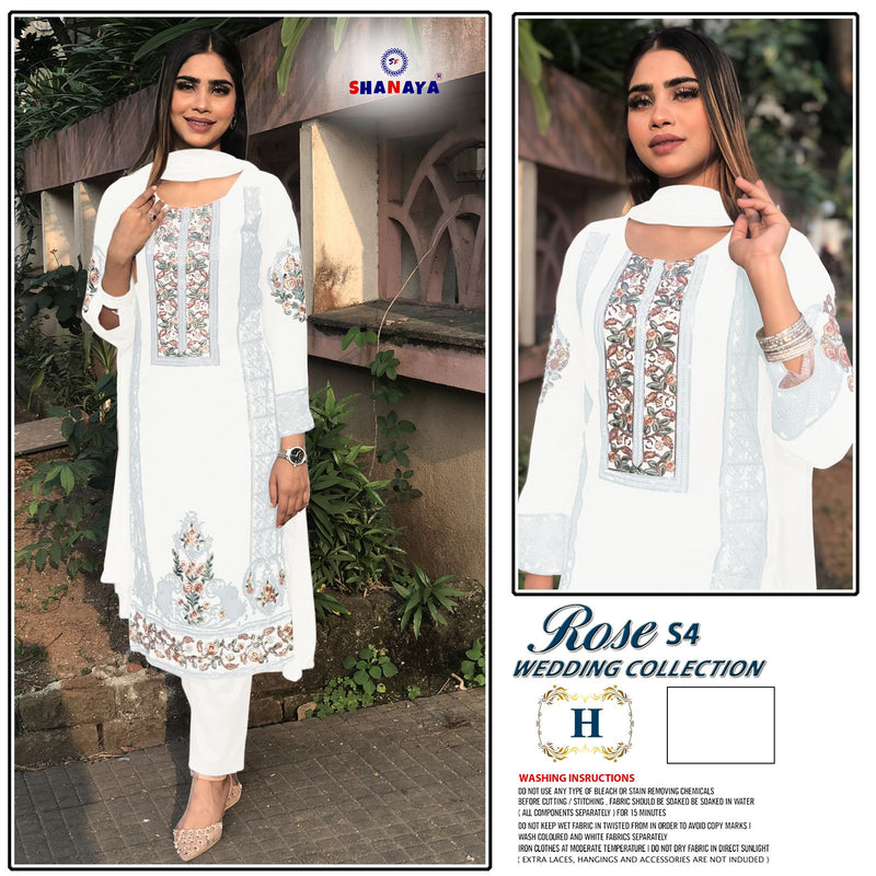 Shanaya S4 Collection 2 Fox Georgette With Heavy Embroidery With Khatali Handwork Stylish Designer Casual Look Salwar Suit