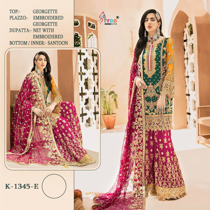 Shree Fab Dno. S 1345 E Stylish Designer Wear Pakistani Suit