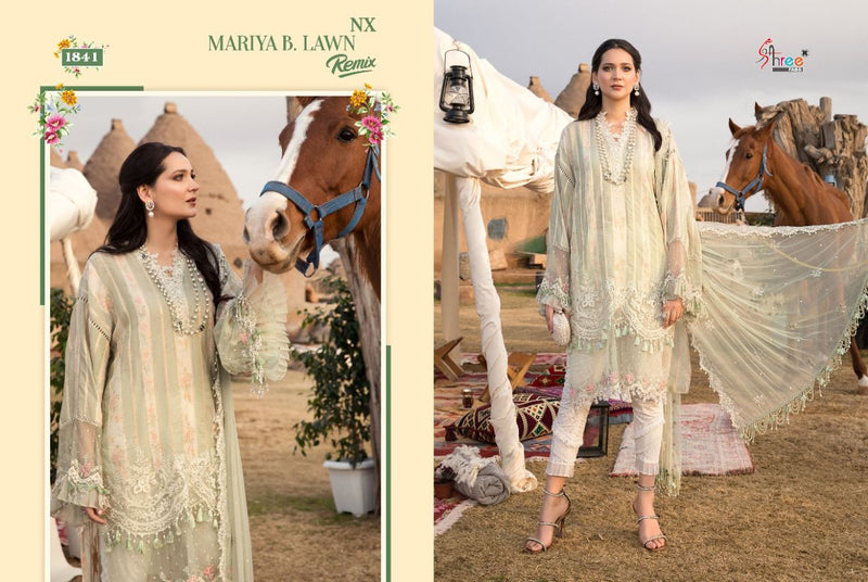 Shree Fab Maria B Dno 1841 Lawn Cotton Stylish Designer Party Wear Salwar Suit