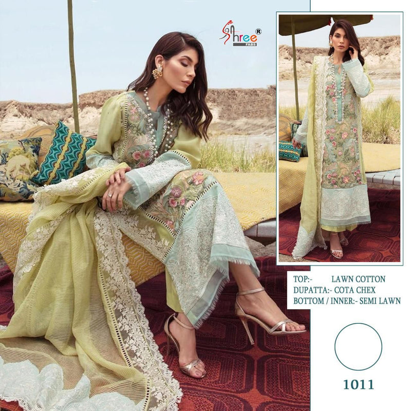 Shree Fab Dno 1012 Cotton With Heavy Embroidery Stylish Designer Casual Wear Salwar Kmaeez