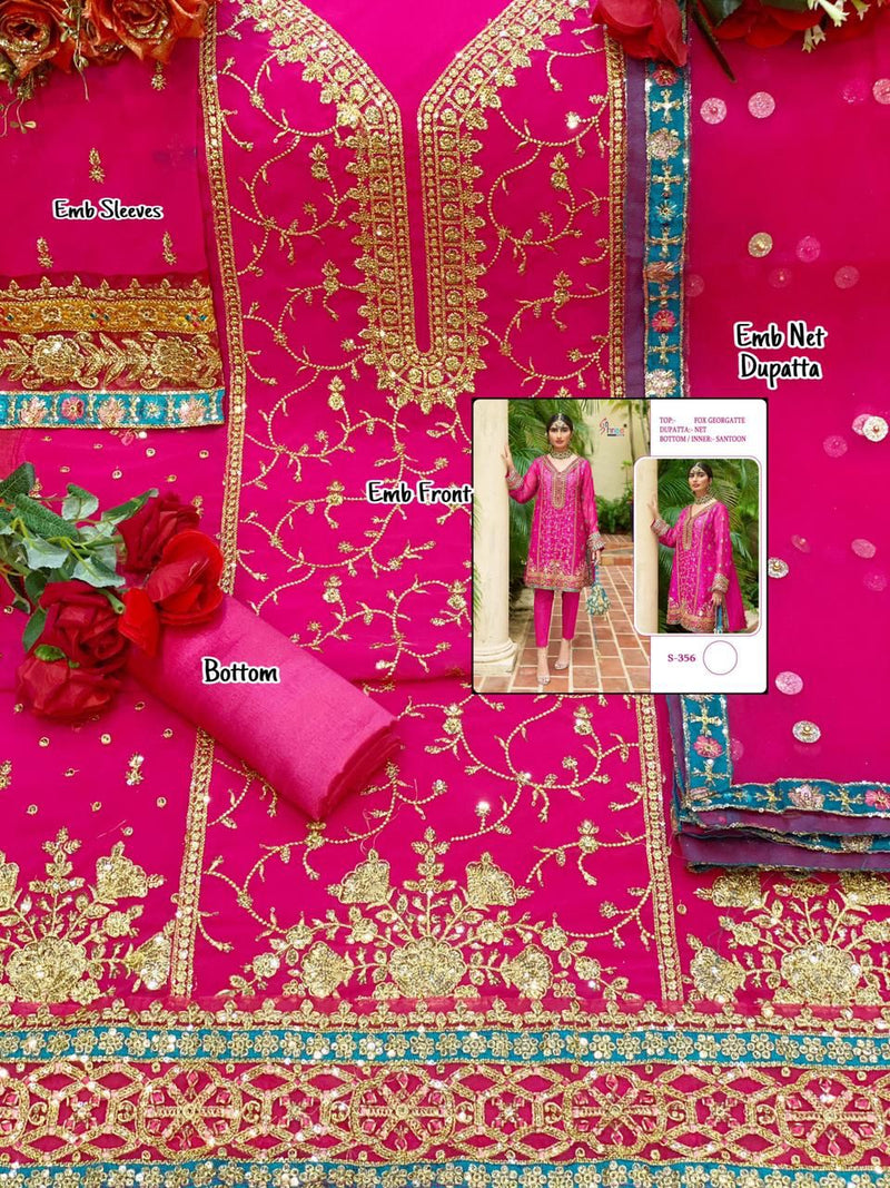 Shree Fab S 356 Georgget Stylish Designer Salwar Suit