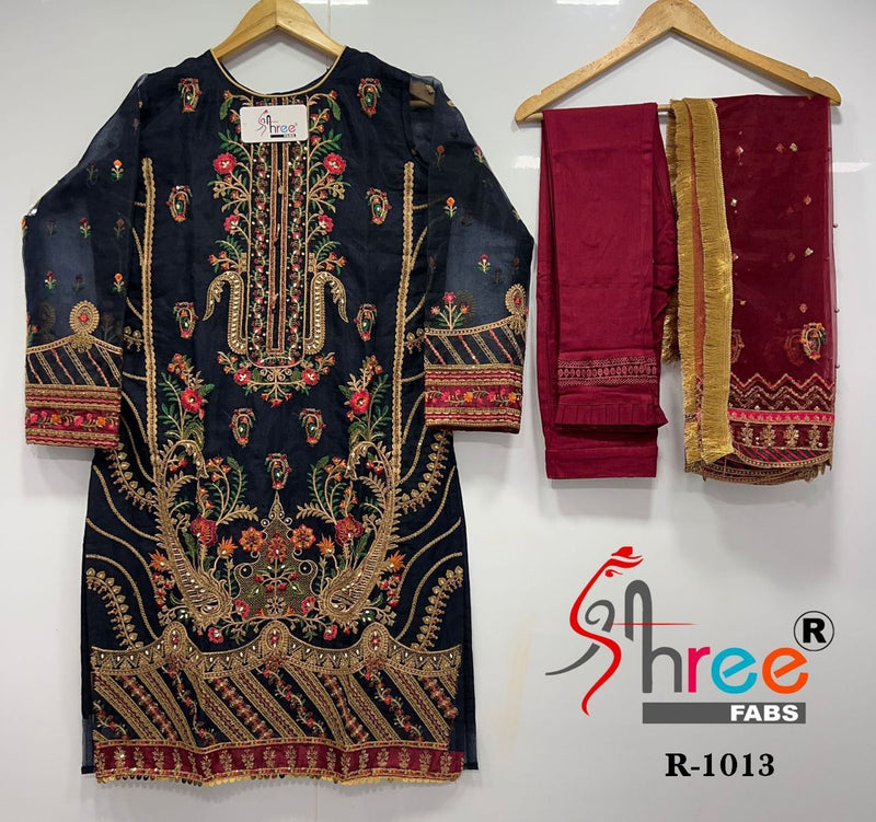 Shree Fab Dno R 1013 Georgette With Heavy Embroidery Stylish Designer Pret Kurti