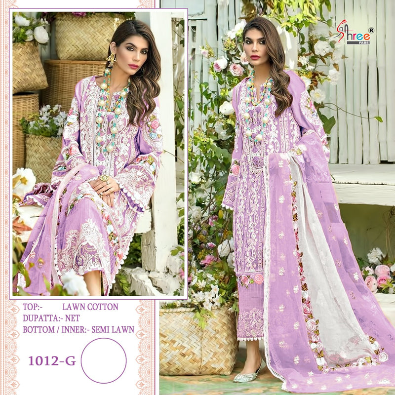Shree Fab Dno S 1012 G Lawn Cotton Stylish Designer Wear Salwar Suit
