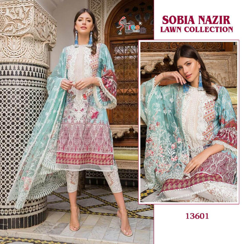 Shree Fab Sobia Nazir Lawn Collection 13601 Pure Lawn Cotton Salwar Suit
