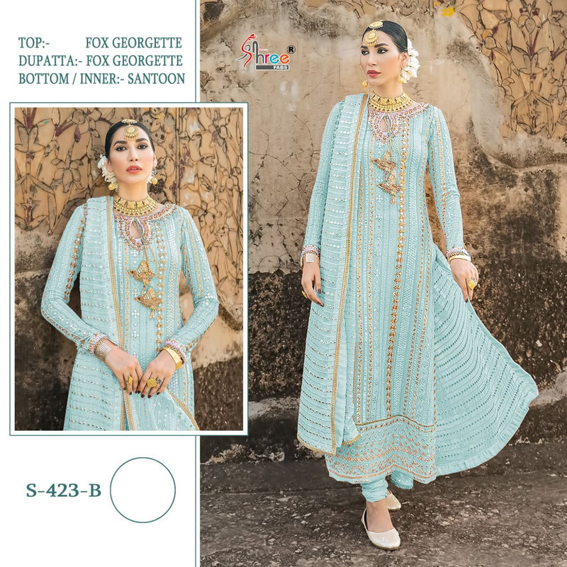 Shree Fab Dno. S 423 B Wedding Wear Salwar Kameez
