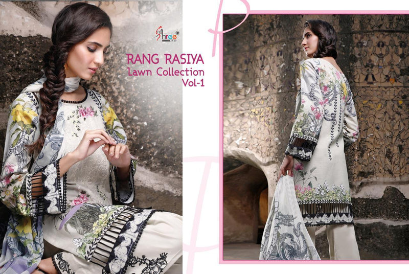 Shree Fab Rang Rasiya Lawn Collection Vol 1 Pure Cotton Embroidery Pakistani Suit Collection